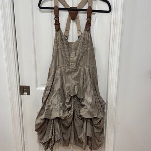 All Saints Striped Mini Dress - Beige and Brown